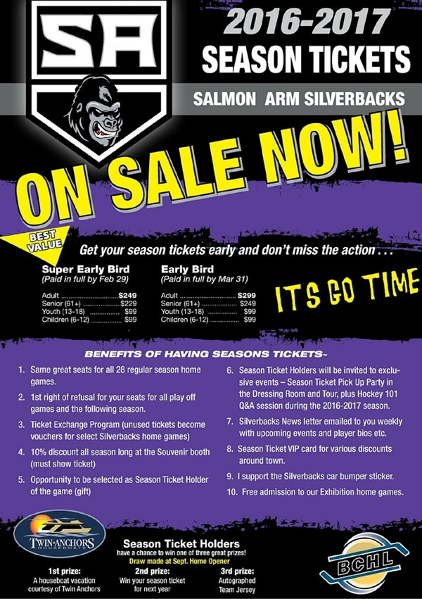 Season Tickets | Salmon Arm Silverbacks